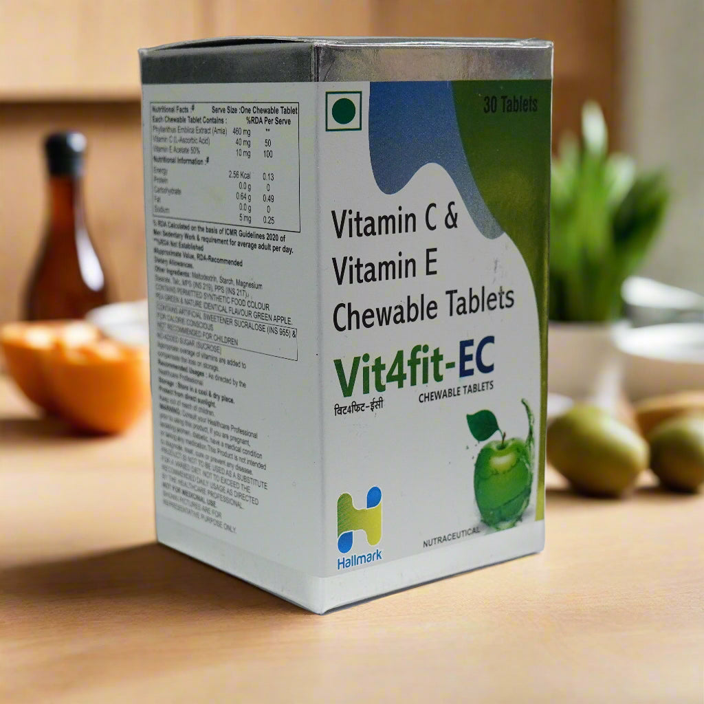 Vit4fit-EC Chewable Tablets – Vitamin C & E for Daily Immunity