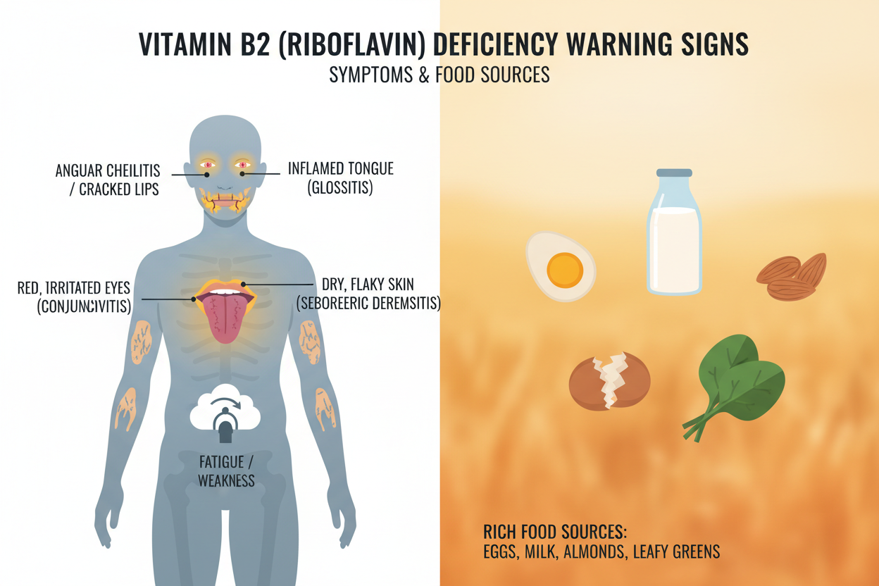 What Are The Warning Signs Of Vitamin B2 Deficiency?