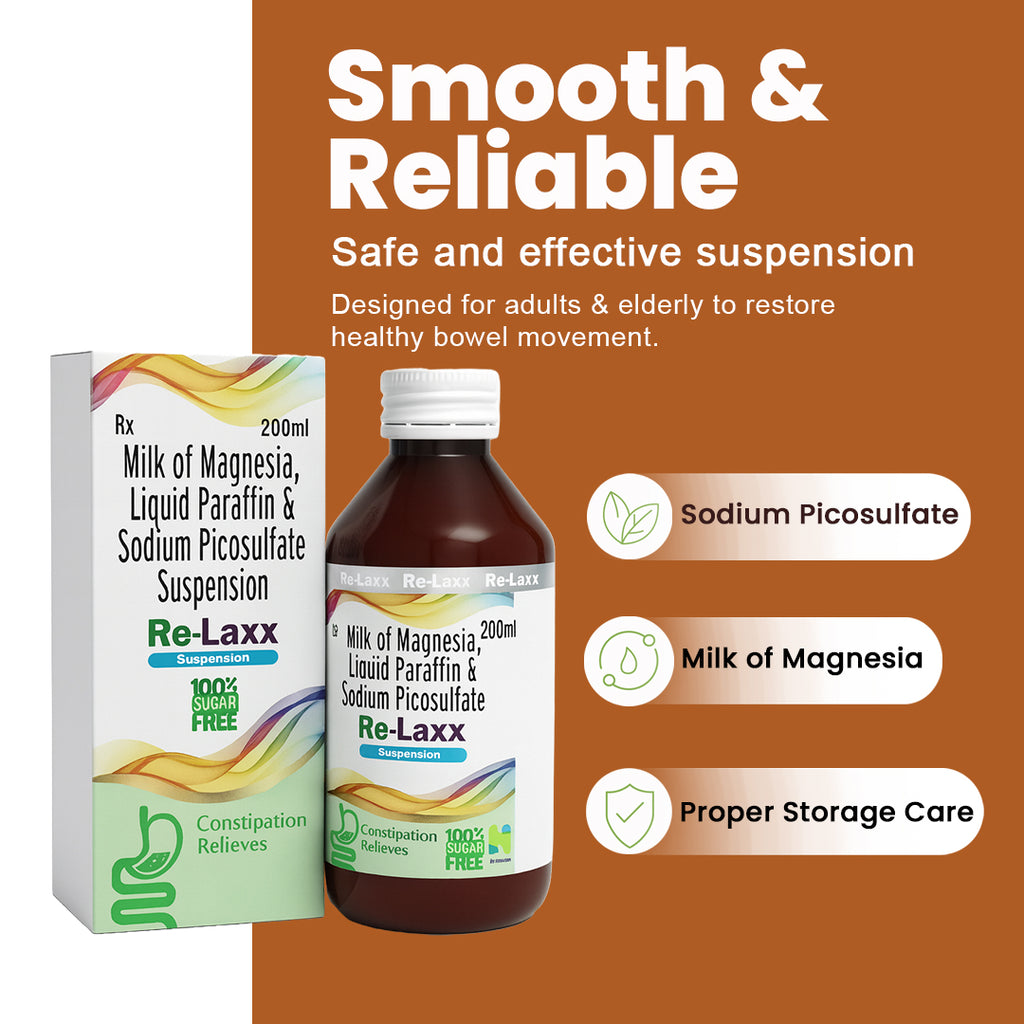Re-Laxx-Milk of Magnesia, Liquid Paraffin & Sodium Picosulfate Suspension