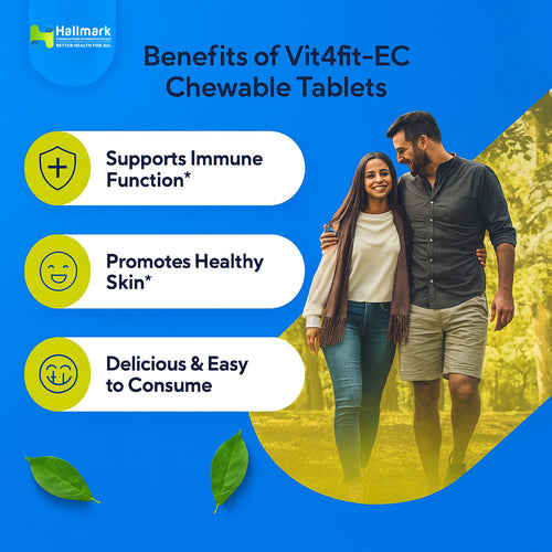 Vit4fit-EC Chewable Tablets – Vitamin C & E for Daily Immunity